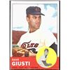 Image 1 : 1963 TOPPS DAVE GIUSTI ROOKIE CARD