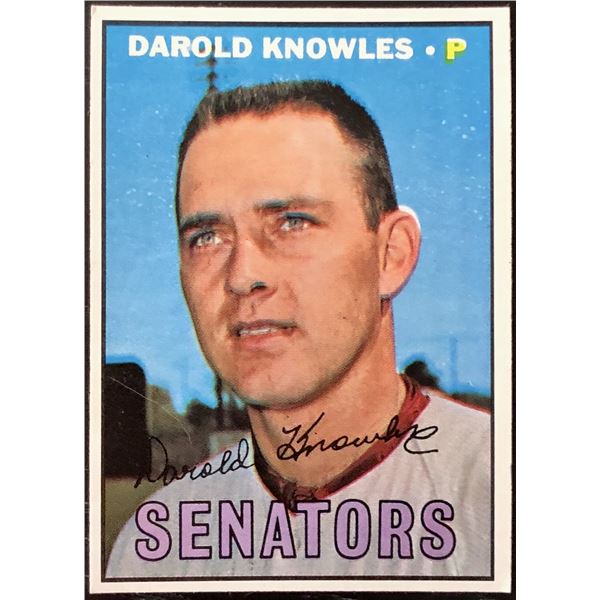 1967 TOPPS DAROLD KNOWLES ROOKIE CARD