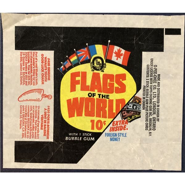1970 O-PEE-CHEE FLAGS OF THE WORLD WRAPPER
