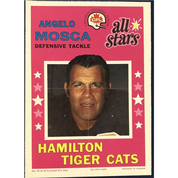 1971 O-PEE-CHEE CFL POSTER - ANGELO MOSCA (HOF)