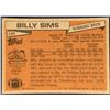 Image 2 : 1981 TOPPS BILLY SIMS ROOKIE CARD