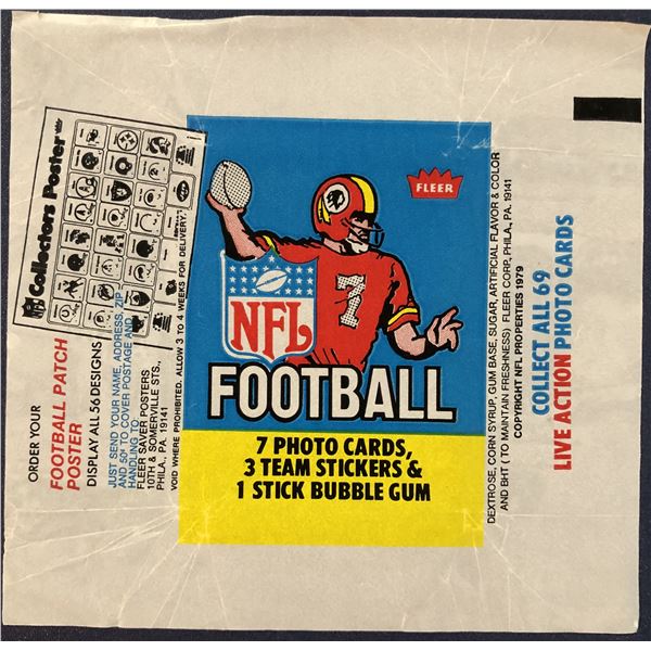 1979 FLEER FOOTBALL WRAPPER