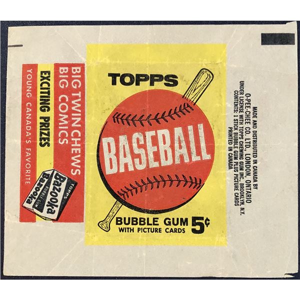 1963 O-PEE-CHEE BASEBALL WRAPPER