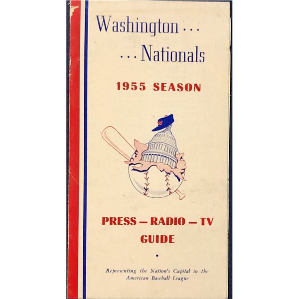 1955 WASHINGTON NATIONALS PRESS GUIDE