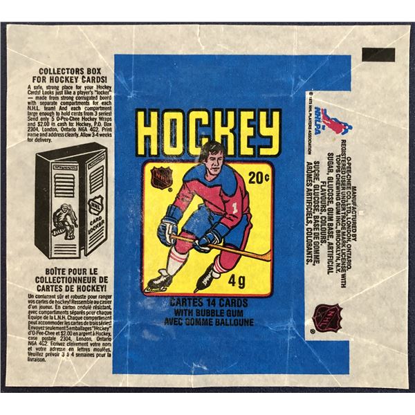 1979-80 O-PEE-CHEE HOCKEY WRAPPER - GRETZKY ROOKIE YEAR