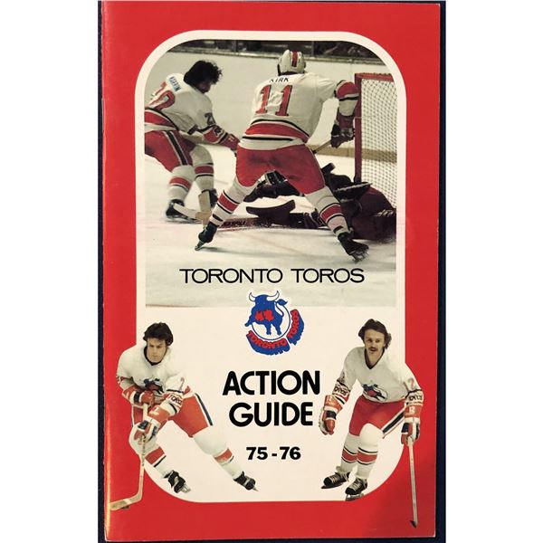 1975-76 WHA TORONTO TOROS MEDIA GUIDE
