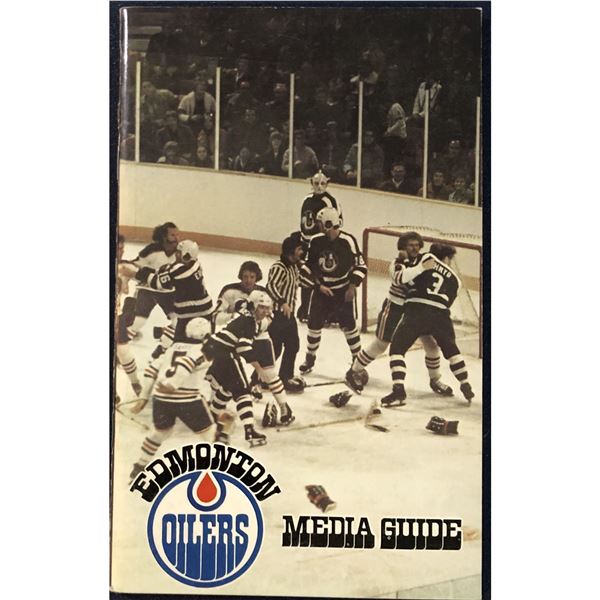1975-76 WHA EDMONTON OILERS MEDIA GUIDE