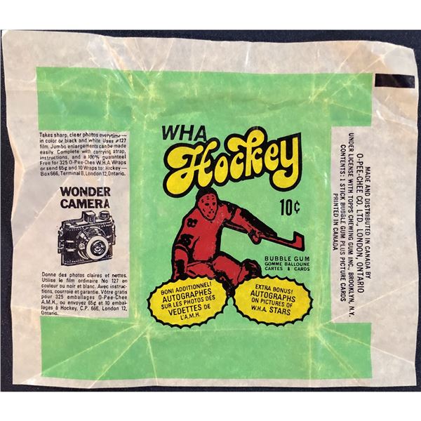 1974-75 O-PEE-CHEE WHA HOCKEY WRAPPER