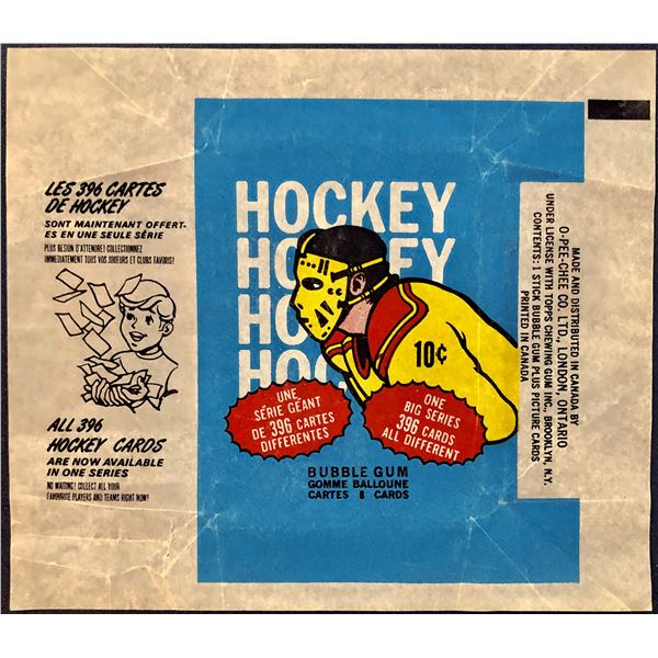 1974-75 O-PEE-CHEE HOCKEY WRAPPER