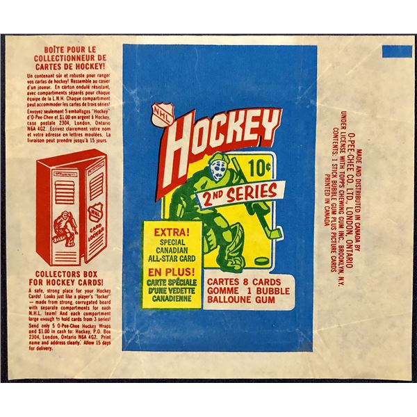 1972-73 O-PEE-CHEE HOCKEY 2nd SERIES WRAPPER