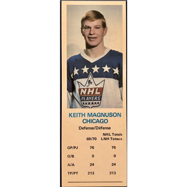 1970-71 DAD'S COOKIES NHL KEITH MAGNUSON