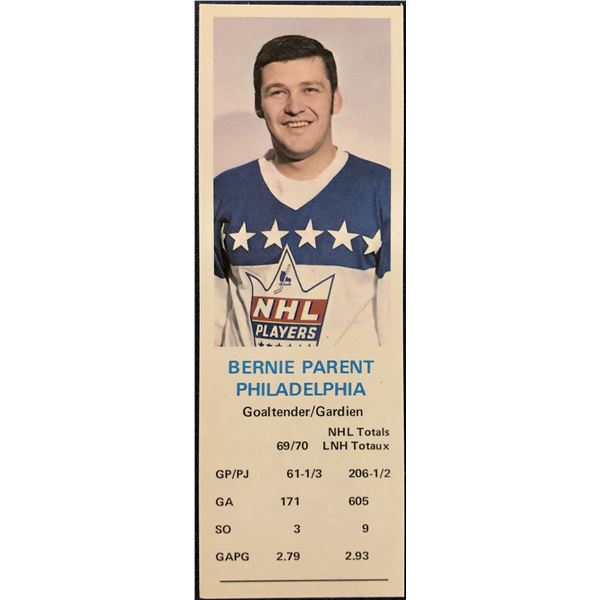 1970-71 DAD'S COOKIES NHL BERNIE PARENT (HOF)