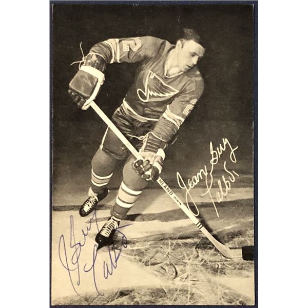 1969 ST. LOUIS BLUES 3.5"x5.5" POSTCARD - JEAN GUY TALBOT - SIGNED