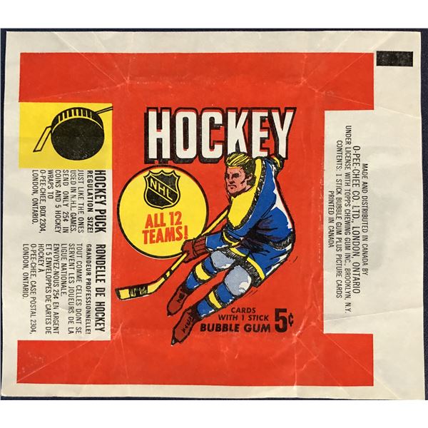 1968-69 O-PEE-CHEE HOCKEY WRAPPER