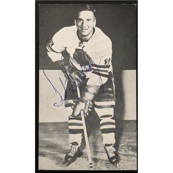 1950's TED LINDSAY (HOF) J.D. McCARTHY POSTCARD - SIGNED