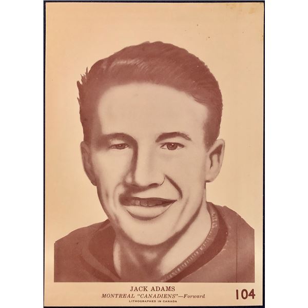 1940-41 O-PEE-CHEE V301-2 JACK ADAMS (HOF)