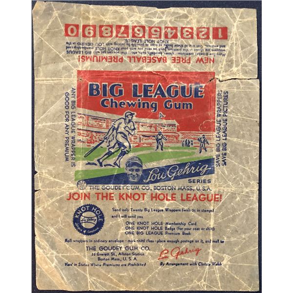 1934 GOUDEY BASEBALL WRAPPER