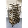 Image 1 : 40 TRAY ALUMINUM MOBILE COMMERCIAL BAKERS RACK WITH 20 ALUMINUM COMMERCIAL BAKING TRAYS
