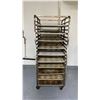 Image 2 : 40 TRAY ALUMINUM MOBILE COMMERCIAL BAKERS RACK WITH 20 ALUMINUM COMMERCIAL BAKING TRAYS
