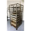 Image 1 : 40 TRAY ALUMINUM MOBILE COMMERCIAL BAKERS RACK WITH 20 ALUMINUM COMMERCIAL BAKING TRAYS