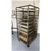 Image 1 : 40 TRAY ALUMINUM MOBILE COMMERCIAL BAKERS RACK WITH 20 ALUMINUM COMMERCIAL BAKING TRAYS