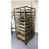 Image 1 : 40 TRAY ALUMINUM MOBILE COMMERCIAL BAKERS RACK WITH 20 ALUMINUM COMMERCIAL BAKING TRAYS