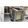 Image 6 : STAINLESS STEEL COMMERCIAL RUBBER CONVEYOR 15 BAY POWERED OVEN LOADING SYSTEM WITH PRI-4 COMMERCIAL