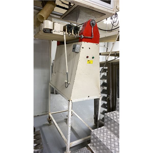 PRI PRI-3 COMMERCIAL ELECTRIC MOBILE OVAL FLATTING MACHINE ON RAISED CART *CART INCLUDED*