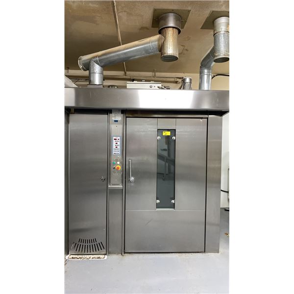 EM BAKERY ROLLER 88 STAINLESS STEEL SINGLE 40 TRAY DOUBLE SIDE RACK COMMERCIAL ROTARY BAKING OVEN