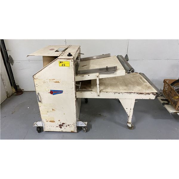 MOLINE 20" COMMERCIAL MOBILE ROLL SHEETER *ROLL CONVEYOR BELT INSIDE*