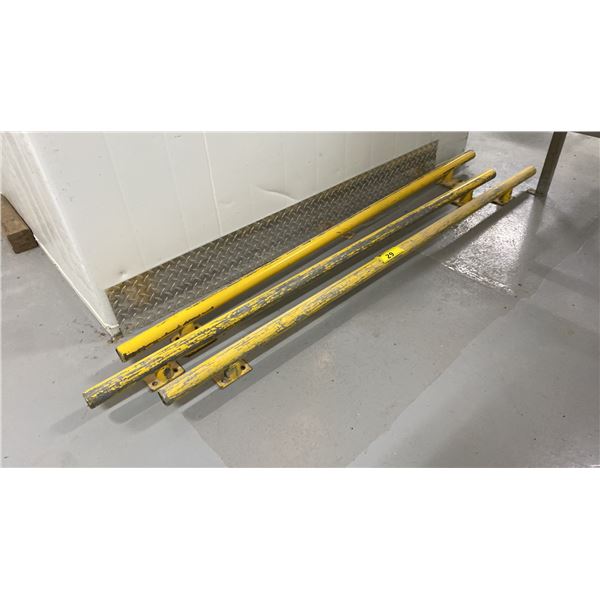 3 YELLOW 74"L COMMERCIAL BOLT DOWN SAFETY / GUIDE BARS *MUST TAKE ALL*