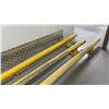 Image 3 : 3 YELLOW 74"L COMMERCIAL BOLT DOWN SAFETY / GUIDE BARS *MUST TAKE ALL*