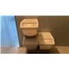 Image 2 : 3 PLASTIC COMMERCIAL STORAGE CONTAINERS WITH LIDS ON MOBILE CART *MOBILE CART INCLUDED*