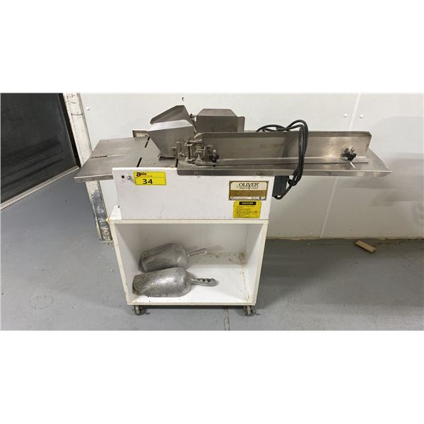 OLIVER 1179 COMMERCIAL 1/3HP SWING-AWAY BAGGER SYSTEM ON MOBILE CART