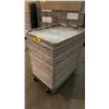 Image 3 : STACK OF APPROXIMATELY 80 COMMERCIAL ALUMINUM BAKING SHEETS MOBILE CART *CART INCLUDED*