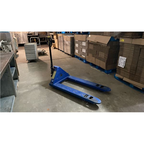 BLUE 5,500 LBS CAPACITY COMMERCIAL MOBILE PALLET JACK
