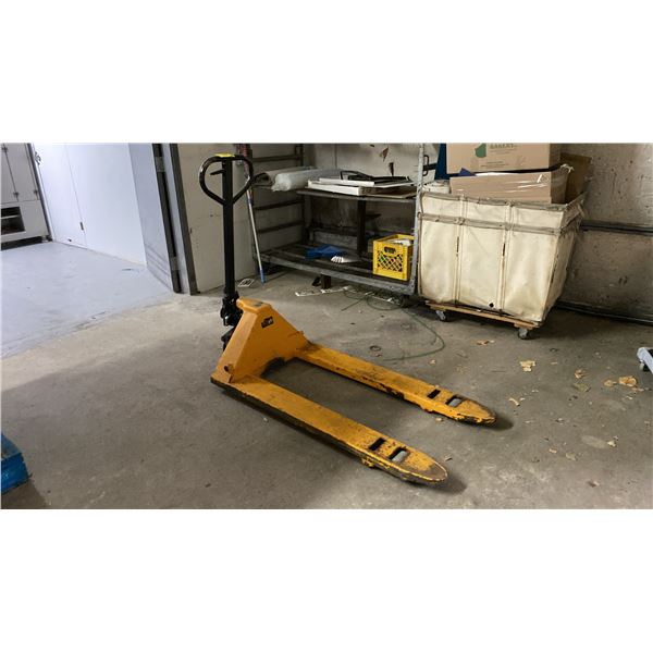 YELLOW 5,500 LBS CAPACITY COMMERCIAL MOBILE PALLET JACK