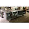 Image 1 : STAINLESS STEEL 115"W X 31"D X 36"H COMMERCIAL MOBILE TRAY STORAGE WORK TABLE