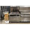 Image 1 : U.S. RANGE STAINLESS STEEL 6 BURNER SINGLE DOOR COMMERCIAL NATURAL GAS OVEN WITH BACKSPLASH