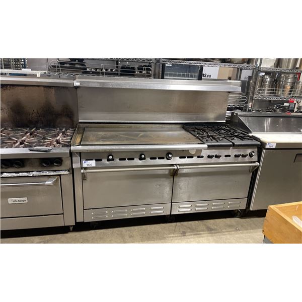 ROBERT SHAW 45" 4 BURNER COMMERCIAL GRIDDLE DUAL OVEN