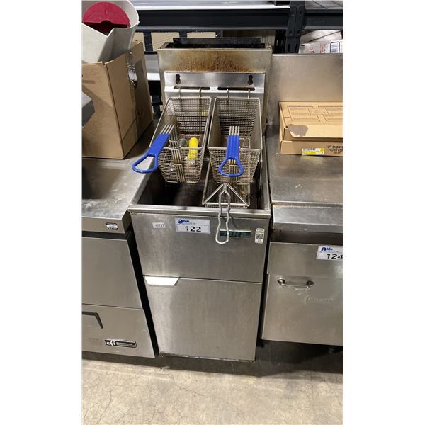 MKE FG-115N STAINLESS STEEL COMMERCIAL 2 BASKET DEEP FRYER