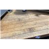 Image 5 : BUTCHER BLOCK TOP PREP TABLE APPROX 71"L X 30"D X 35"H WITH 2 SMALL MOBILE RESTAURANT RACKS