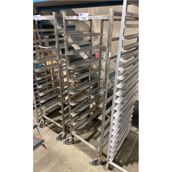 9 TRAY STAINLESS STEEL MOBILE COMMERCIAL BAKERS RACK *NO TRAYS INCLUDED*