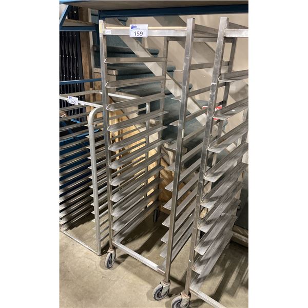 9 TRAY STAINLESS STEEL MOBILE COMMERCIAL BAKERS RACK *NO TRAYS INCLUDED*