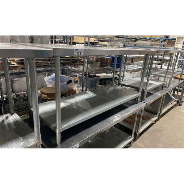 STAINLESS STEEL COMMERCIAL PREPARATION TABLE APPROX 72"L X 30"D X 35"H