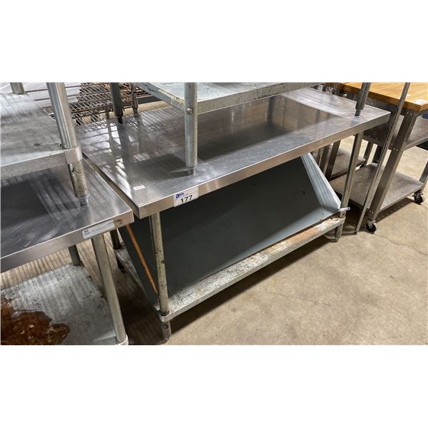 STAINLESS STEEL COMMERCIAL PREPARATION TABLE APPROX 60"L X 30"D X 35"H