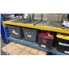 Image 4 : BUTCHER BLOCK TOP MOBILE PREP TABLE APPROX 30"W X 20"D X 36"H