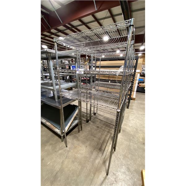 2- 3 TIER METRO RACK STYLE SHELVING UNITS
