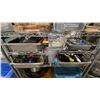 Image 4 : 7 TIER 36"W X 18"D X 76"H MOBILE COMMERCIAL METRO STYLE RACKING SYSTEM WITH KNIVES, WOKS, CUTLERY,