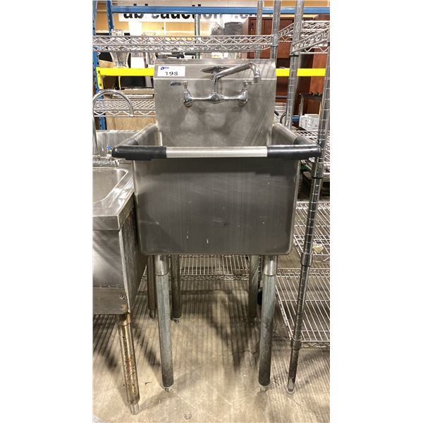 STAINLESS STEEL COMMERCIAL HAND WASHING SINK APPROX 21"W X 22"D X 36"H